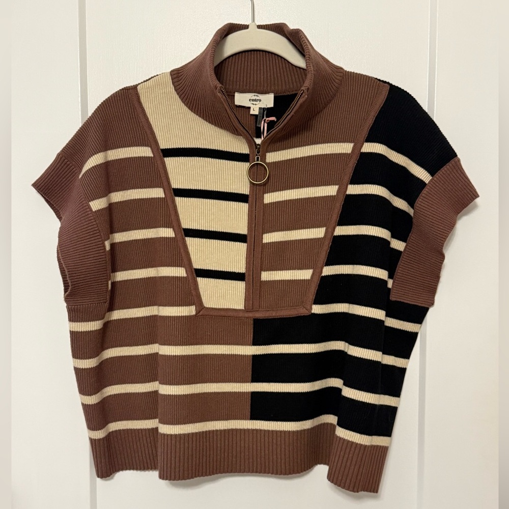 ✨NWT✨ entro cropped ribbed sweater size large